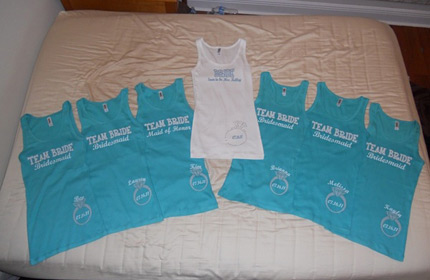 Team Bride Tank Tops as Seen on Pinterest