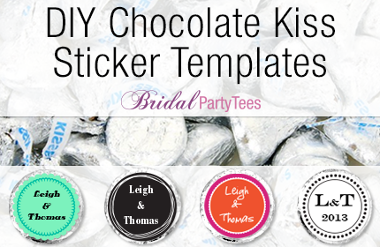 DIY Small Chocolate Kiss Sticker Templates
