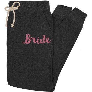Pink Bride Sweatpants Junior Fit Bella Straight Leg Fleece Sweatpant