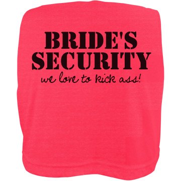 Bride's Security Misses American Apparel Neon Oversized Crop Tank