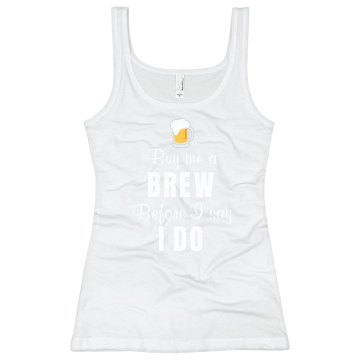 Buy Me A Brew Tee Junior Fit Bella Sheer Longer Length Rib V-Neck Tee 
