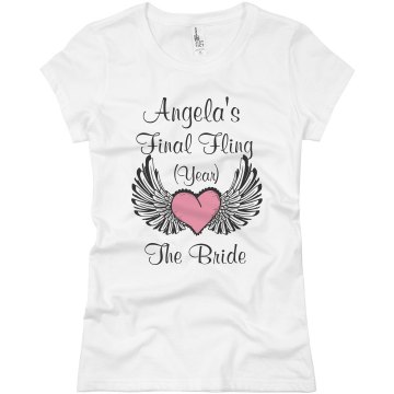 Winged Heart The Bride Junior Fit Basic Bella Favorite Tee
