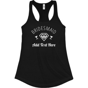 Bridesmaid in Bling Junior Fit Bella Sheer Longer Length Rib Racerback Tank Top