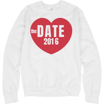 Save The Date Sweatshirt Unisex Hanes Crew Neck Sweatshirt