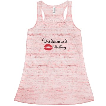 Bridesmaid Kiss Tank Misses Bella Flowy Lightweight Tank
