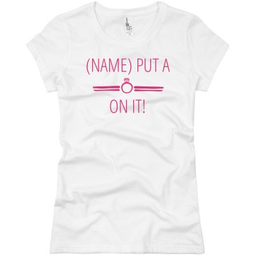 Ring On It Rhinestones Junior Fit Basic Bella Favorite Tee