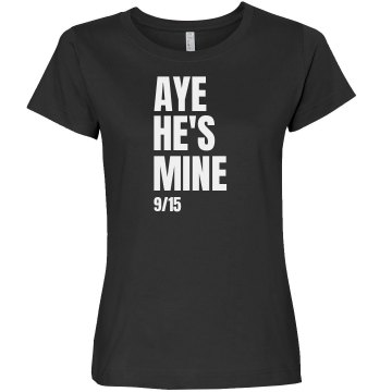 Aye He's Mine Junior Fit Bella Sheer Longer Length Rib Tee