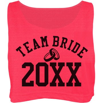 Team Bride Misses American Apparel Neon Oversized Crop Tank