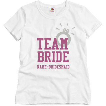 Team Bride Tee Misses Relaxed Fit Basic Gildan Heavy Cotton Tee