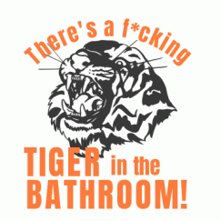 Bathroom Tiger w/ Back