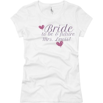 Bride To Be: Junior Fit Basic Fine Jersey T-Shirt