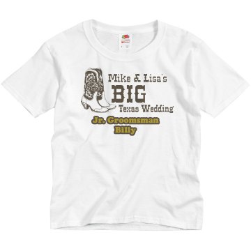 Texas Wedding Tee Youth Basic Gildan Heavy Cotton Crew Neck Tee