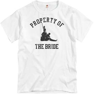 Property Of The Bride Unisex Basic Gildan Heavy Cotton Crew Neck Tee