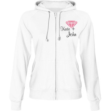 Junior Bride w/ Back Junior Fit Bella Fleece Raglan Zip Hoodie