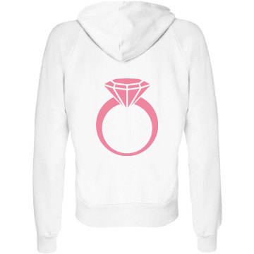 Junior Bride w/ Back Junior Fit Bella Fleece Raglan Zip Hoodie