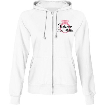 Bride Sweatshirt Junior Fit Bella Fleece Raglan Zip Hoodie