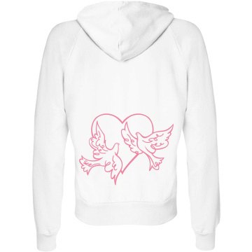 Mrs. Bride w/ Back Junior Fit Bella Fleece Raglan Zip Hoodie