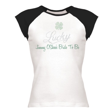 Irishman's Wife to Be Junior Fit Bella 1x1 Rib Cap Sleeve Raglan Tee
