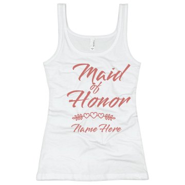 Maid Of Honor Junior Fit Bella Longer Length 1x1 Rib Tank Top