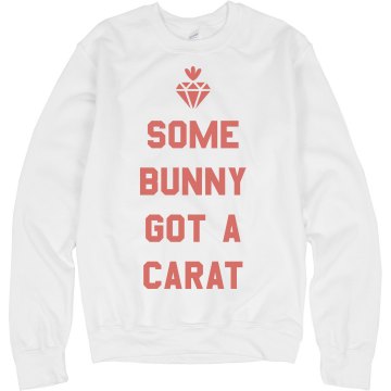 Some Bunny Got A Carat: Unisex Jerzees NuBlend Crewneck Sweatshirt