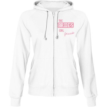Bridesmaid Bride's Girl Junior Fit Bella Fleece Raglan Zip Hoodie