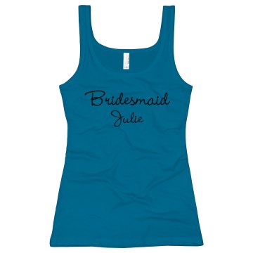 Bridesmaid Tank Top Junior Fit Bella Sheer Longer Length Rib Tank Top