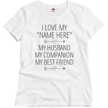 I Love My Husband Misses Relaxed Fit Basic Gildan Heavy Cotton Tee