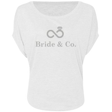 Bride Rhinestone Design: Misses Bella Flowy Circle Top