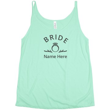 Custom Rhinestone Bride Junior Fit Bella Crewneck Jersey Tee
