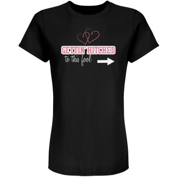 Getting Hitched Tee Junior Fit Bella Double V Sheer Jersey Tee