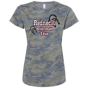 Redneck Bridesmaid Tee Misses Relaxed Fit Code V Jersey Pink Camo Tee