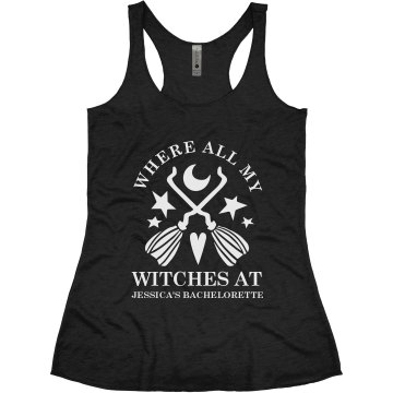 Witches Bachelorette: Junior Fit Triblend Racerback Tank Top