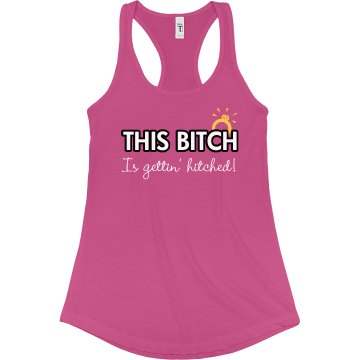 Getting Hitched Junior Fit Bella Sheer Longer Length Rib Racerback Tank Top