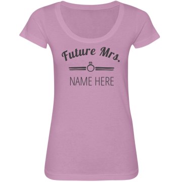 Soon-To-Be Rhinestone Junior Fit Bella Sheer Longer Length Scoopneck Tee