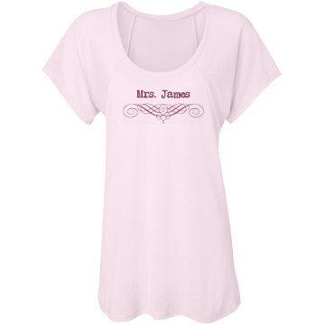 Mrs. James Honeymoon Tee Misses Bella Flowy Lightweight Raglan Tee