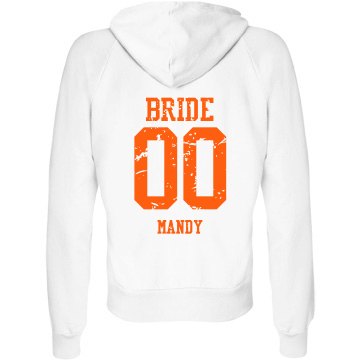 Wedding Game Day Hoodies Junior Fit Bella Fleece Raglan Zip Hoodie