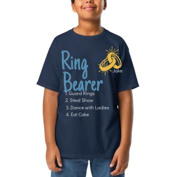 Ring Bearer List Tee Youth Gildan Ultra Cotton Crew Neck Tee