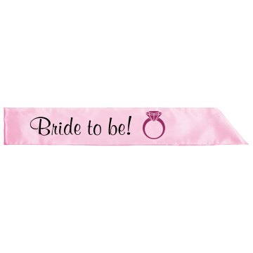 Bride To Be Sash Adult Satin Party Sash