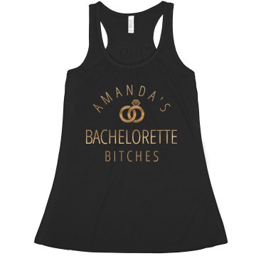 Metallic Bachelorette: Bella Flowy Metallic Design Crop Top Tank