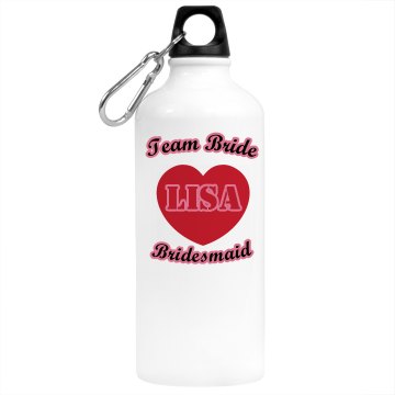 Team Bride Water Bottle Aluminum Water Bottle