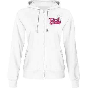 Bride Hoodie Junior Fit Bella Fleece Raglan Zip Hoodie