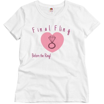 Final Fling Ring Tee Misses Relaxed Fit Basic Gildan Ultra Cotton Tee