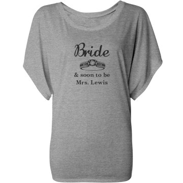 Bride To Be Flowy Top Misses Bella Flowy Draped Sleeve Dolman