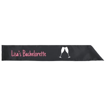 Lisa's Bachelorette Sash Adult Satin Party Sash
