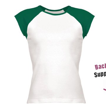 Bachelorette Support Crew Junior Fit Bella 1x1 Rib Cap Sleeve Raglan Tee