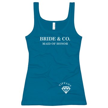 Maid Of Honor & Co.  Junior Fit Bella Sheer Longer Length Rib Racerback Tank Top