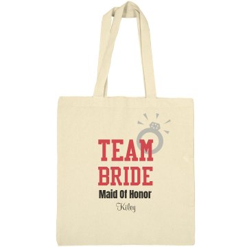 Team Bride Bag Liberty Bags Canvas Bargain Tote Bag