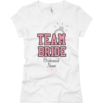 Team Bride Lisa: Junior Fit Basic Fine Jersey T-Shirt