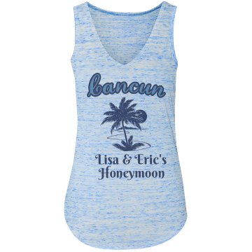 Cancun Honeymoon Tank Misses Relaxed Fit Basic Anvil Heavyweight Tank Top