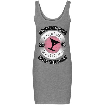 Bites The Dust Martini Junior Fit Bella Sheer Longer Length Rib Tank Top